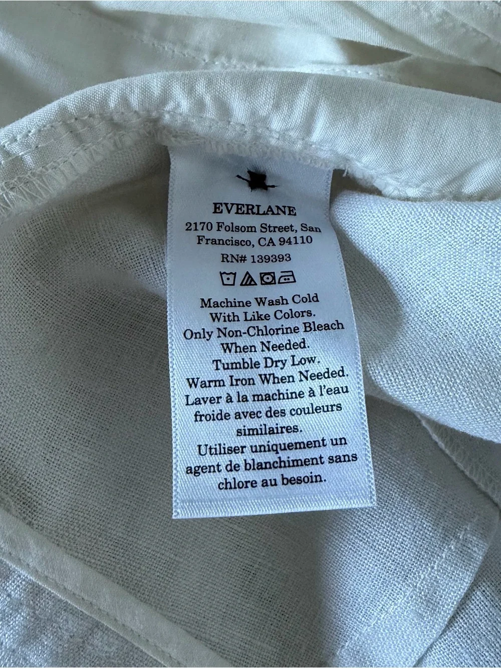 NWT Everlane Way High European Flax Linen Pants